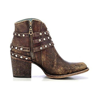 LADIES CORRAL SHORT STUDDED COWGIRL FASHION BOOT C2993 Country