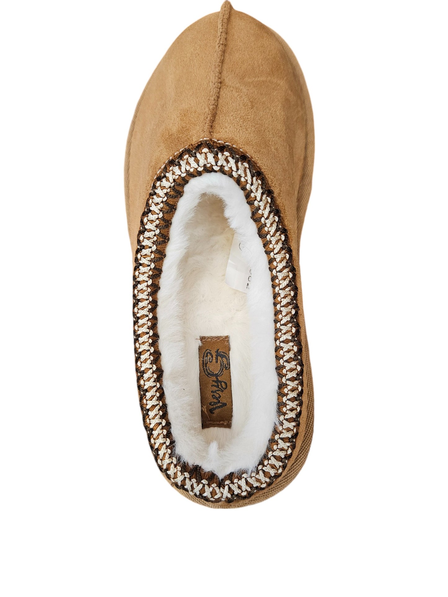 Ladies Very G Sparks Moc Slipper Tan With Fur – Country View Western Store