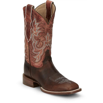 JUSTIN WOMEN'S STONEAGE WESTERN BOOTS - BROAD SQUARE TOE AQ7020