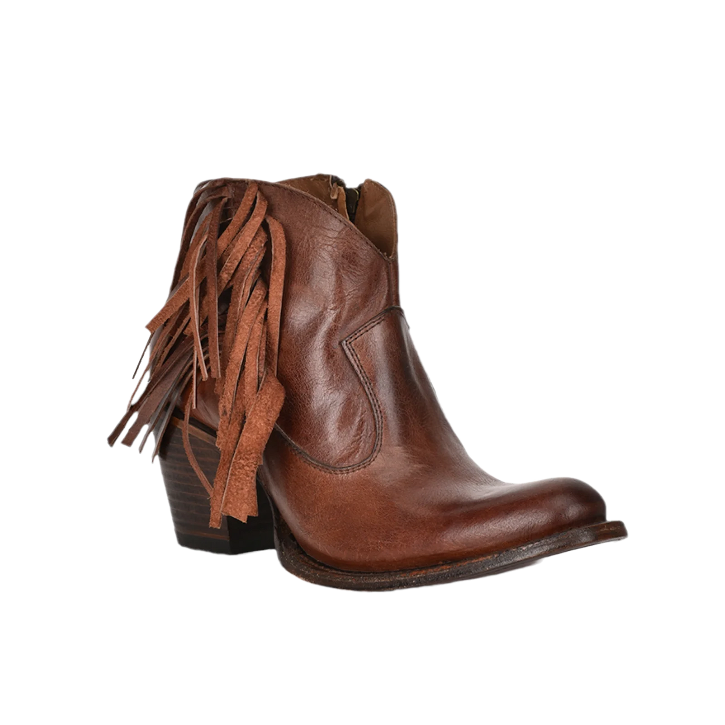 Circle G By Corral® Ladies Honey Fringe & Zipper Booties Q7017