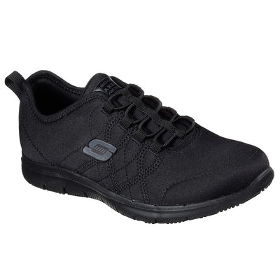 Ezel kiem onderwijs 77211 Black Skechers shoes Women Memory Foam Work Slip Resistant Comfo