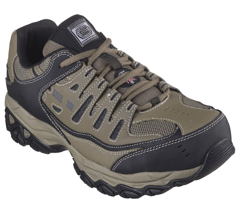 SKECHERS MEN'S Work Relaxed Fit: Cankton ST WOEK SHOES 77055 PBBK