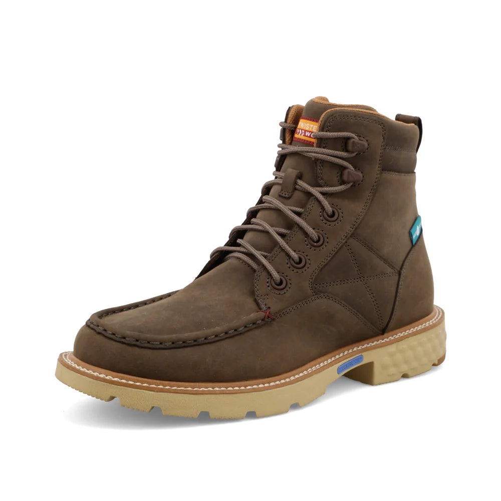 Twisted X® Men's 6" Shitake Brown Waterproof Work Boots MXCW004