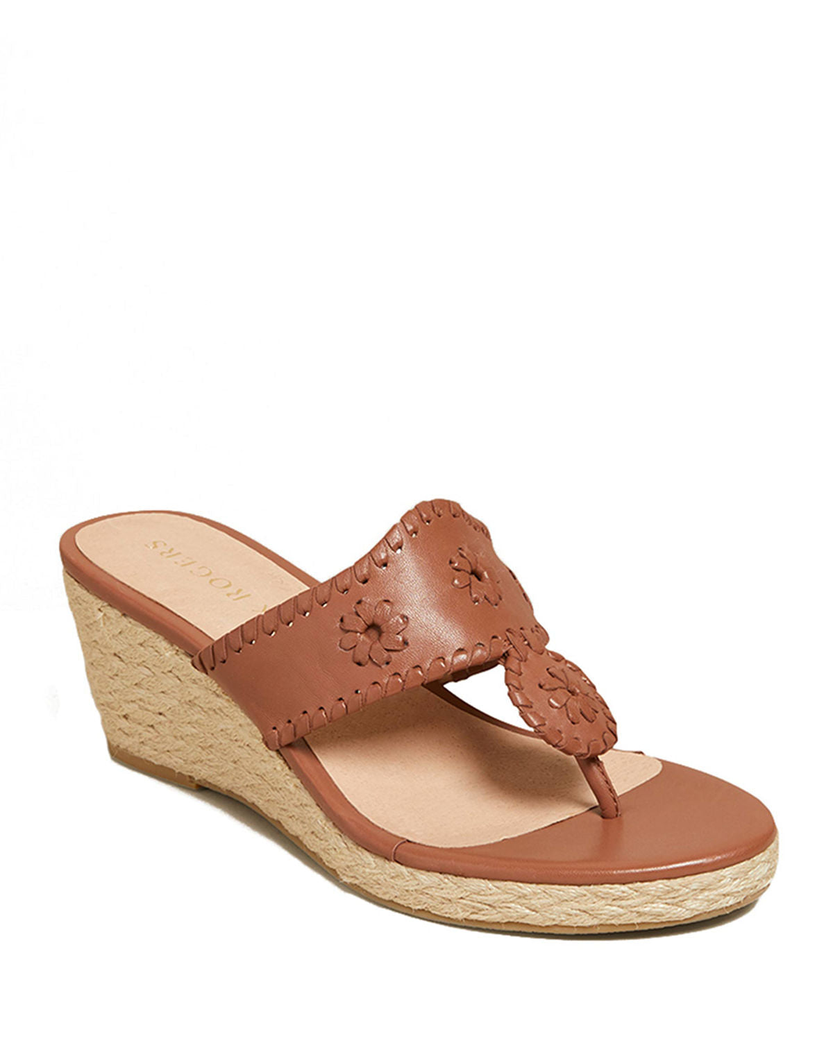 Jack Rogers Women's Ferry Whipstitch Stacked Platform Wedge Sandals - Macy's