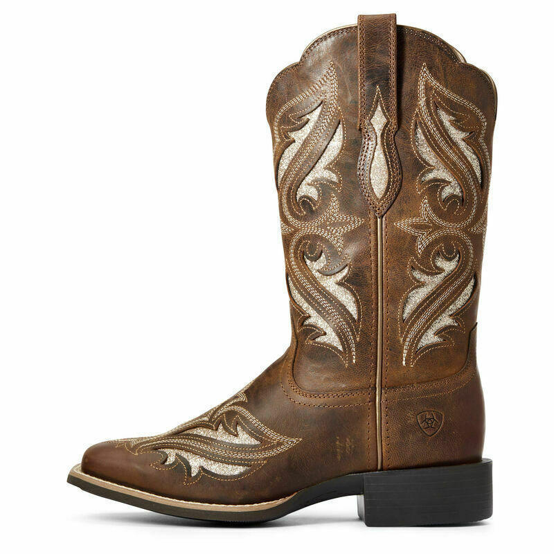 Ariat online size 11B round up square toe Brown